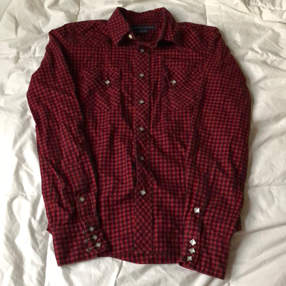 Ralph Lauren red and black gingham button down